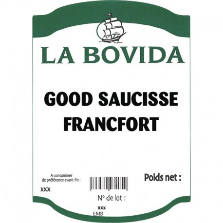 GOOD SAUCISSE FRANCFORT LE SAC 5 KG