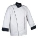 VESTE SOYA BLANCHE COL NOIR