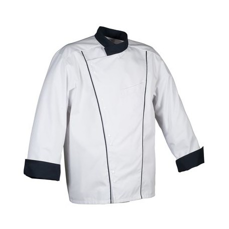 VESTE SOYA BLANCHE COL NOIR