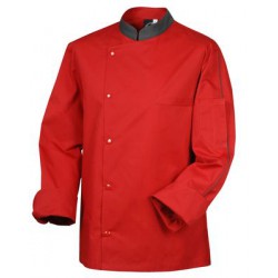 VESTE ORAGE ROUGE LISERE GRIS