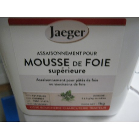 ASSAISONNEMENT POUR MOUSSE DE FOIE SUP POT DE 1 KG